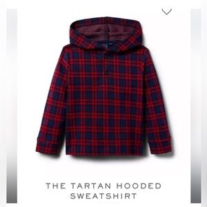 NWT! Janie & Jack - Tartan Hooded Sweatshirt - 6 to 12 months - baby boy hoodie